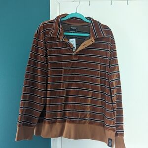 Todd Snyder Velour L/S Polo. XL